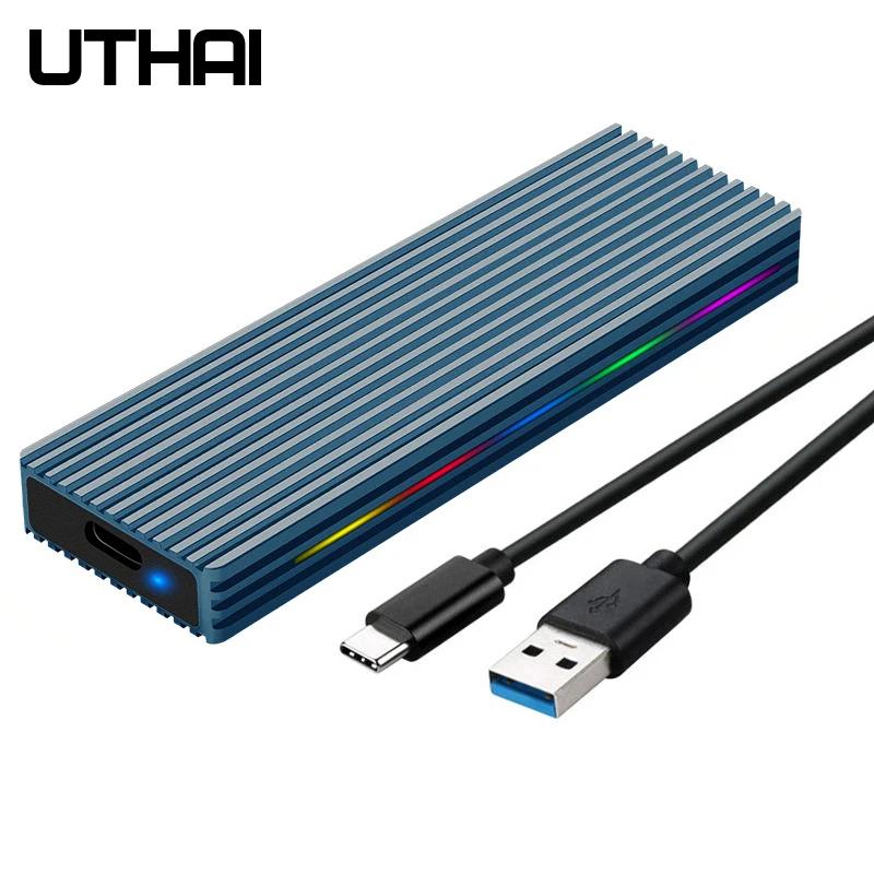 UTHAI M. 2 ָ Ʈ USB 3.1NGFF  ϵ ũ ̽, C Ÿ ݼ ˷̴ ձ ޴ ϵ ũ ̽, RGB  